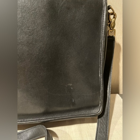 RARE Vintage Coach Gen Leather Large  Morgan Briefcase wBrass TouchLock Closure - Picture 15 of 16